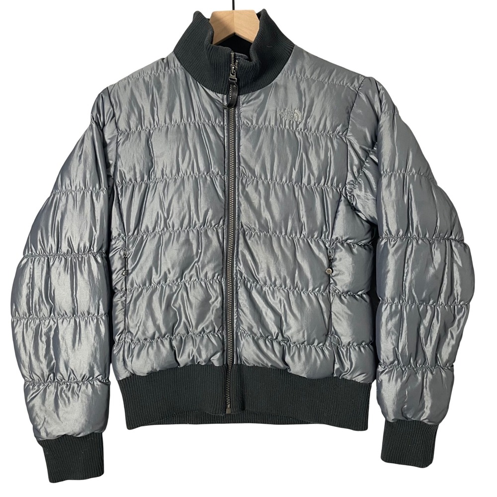 The North Face 600 Jacket Womens Small‎ Gray Down Puffer Insulated Bomber Style